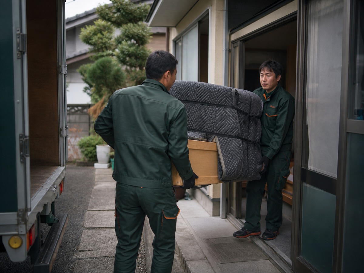 家具をトラックへ搬出・積み込み