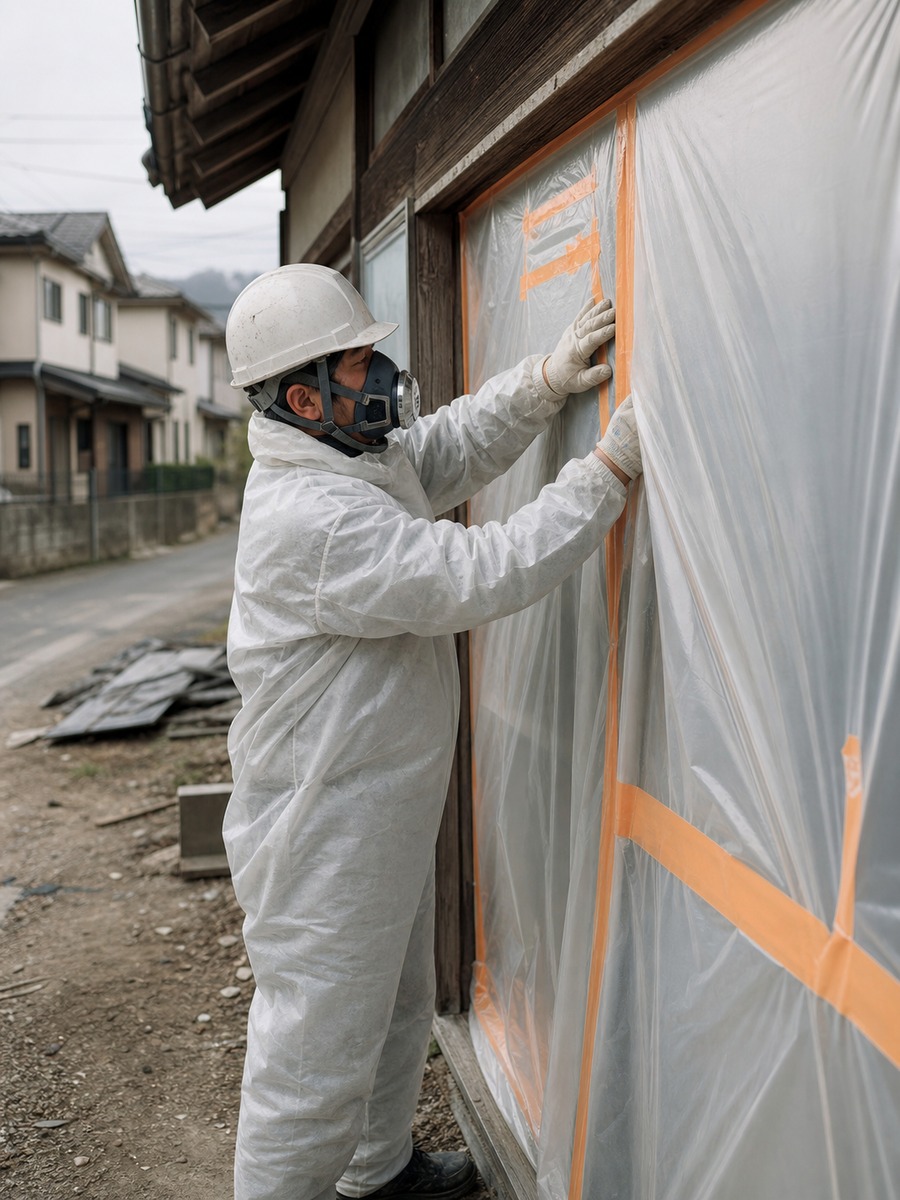 建物の養生・防じん対策